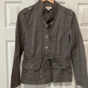Ann Taylor Loft gray utility jacket